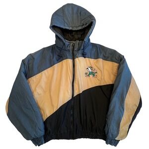 Vintage Chalk Line Notre Dame Fighting Irish Zip Front Hooded Jacket Size 2XL‎